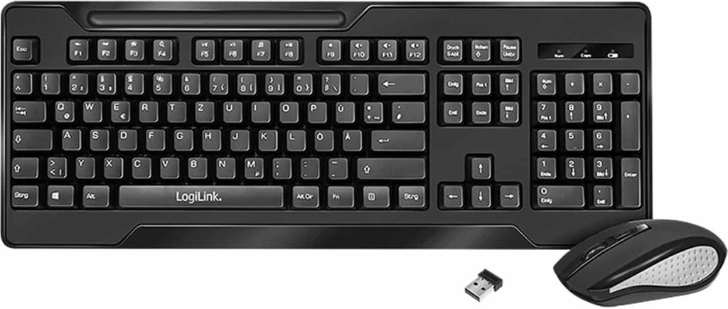 LOGILINK Tastatur- und Mausset ID0194, Funk, 1000 dpi Produktbild 