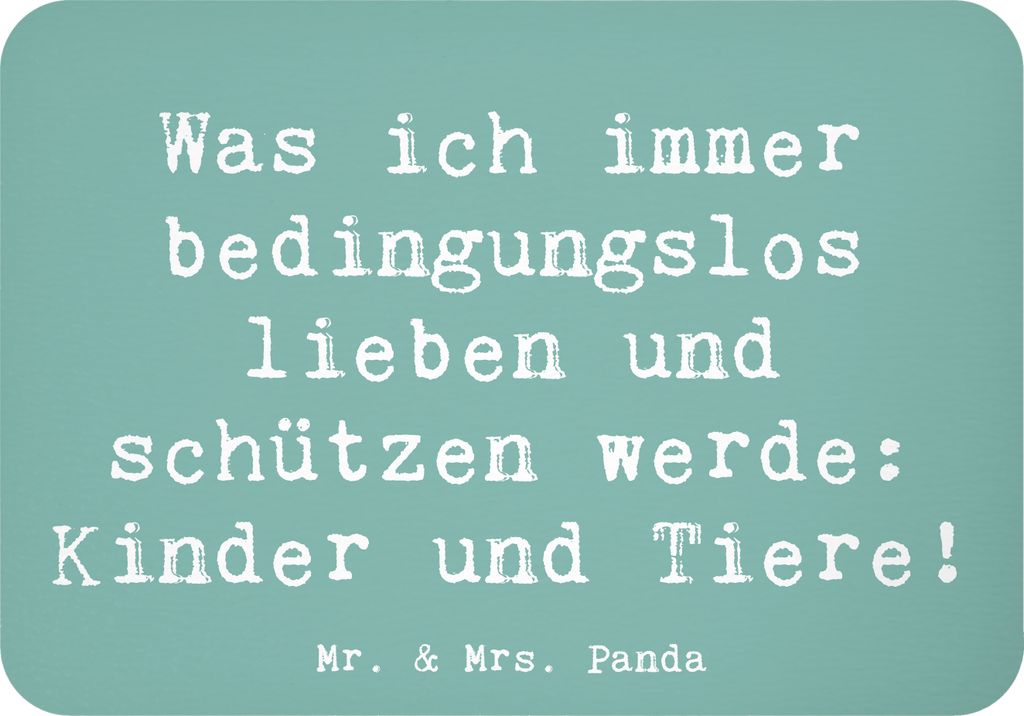Mr. & Mrs. Panda Kühlschrankmagnet Spruch Schutz für Kinder - Meeresbrise - Geschenk, küchenmagnet, Handgefertigt, Zitat, Dekoration, Gefühl, w...