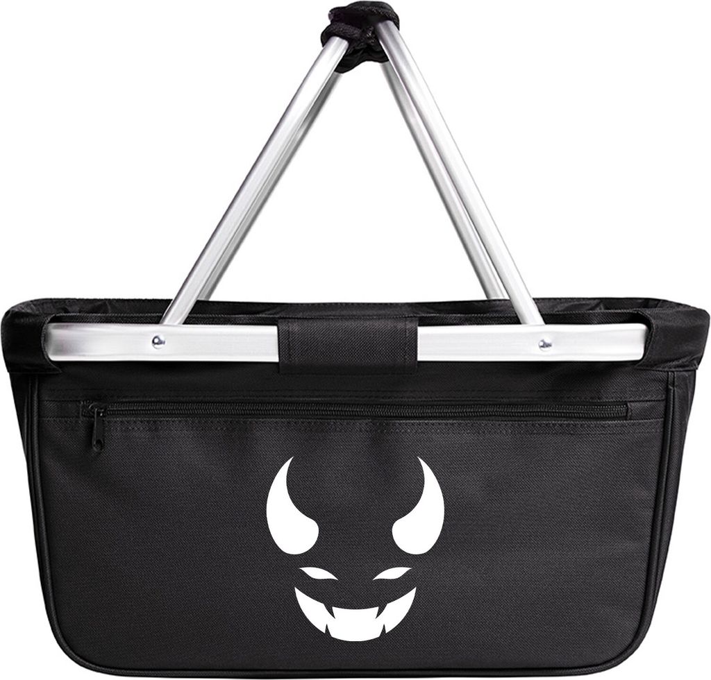 Huuraa Einkaufskorb Teufel Devil 20 Liter Black faltbarer Tragekorb Geschenkidee