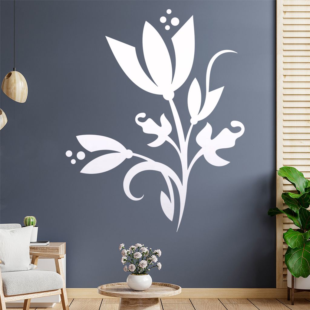 Blüte Blume Tribal Wandtattoo in 6 Größen - Wandaufkleber Wall Sticker - Dekoration, Küche, Wohnzimmer, Schlafzimmer, Badezimmer