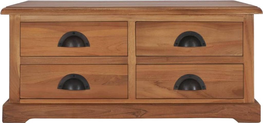 vidaXL Salontafel, 68 x 68 x 30 cm, massief teakhout Productafbeelding 
