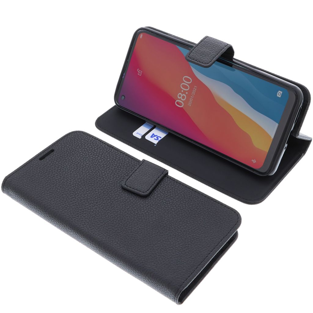 foto-kontor Tasche kompatibel mit Ulefone Note 11P Book Style schwarz Schutz Hülle Buch