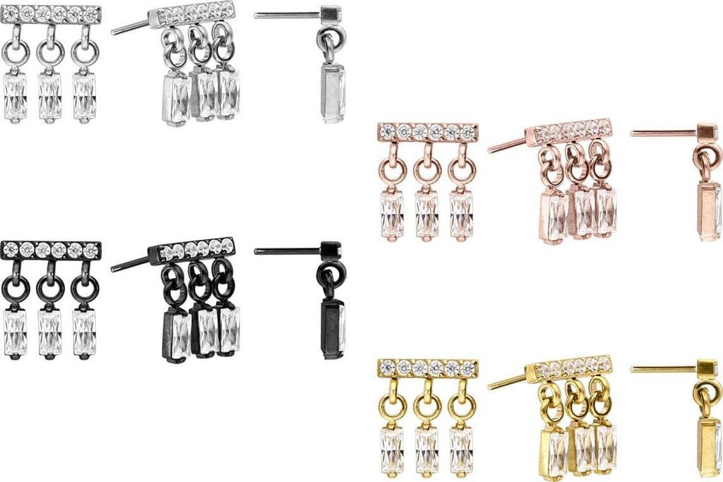 Piercing-Zubehör Titan Aufsatz mit Push Pin WINDSPIEL