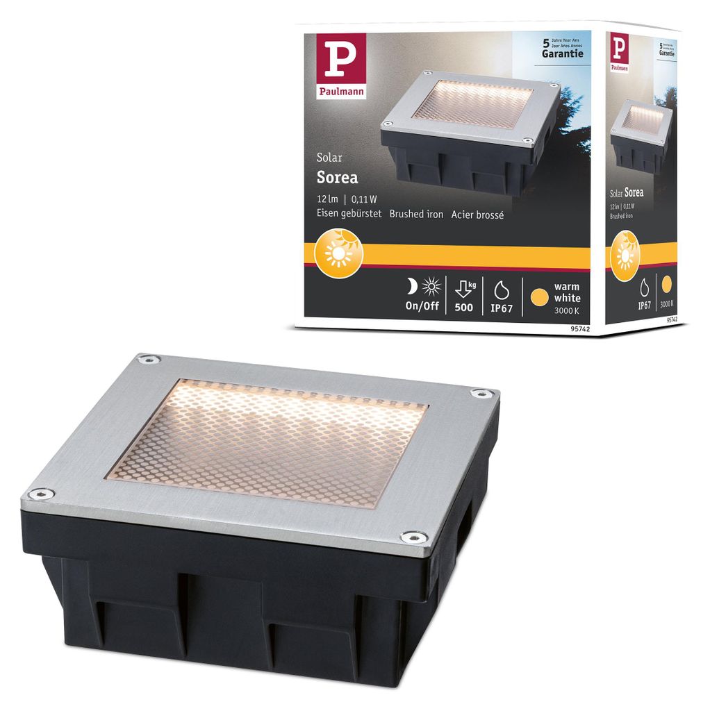 Paulmann Solar LED Bodeneinbauleuchte Sorea Produktbild 
