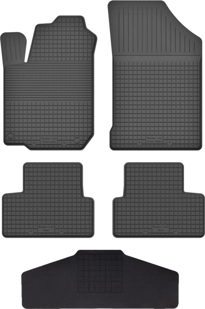 Gummi Fußmatten Set Für: Kia Picanto Ii Je (2011-2017) Gummimatten Schwarz