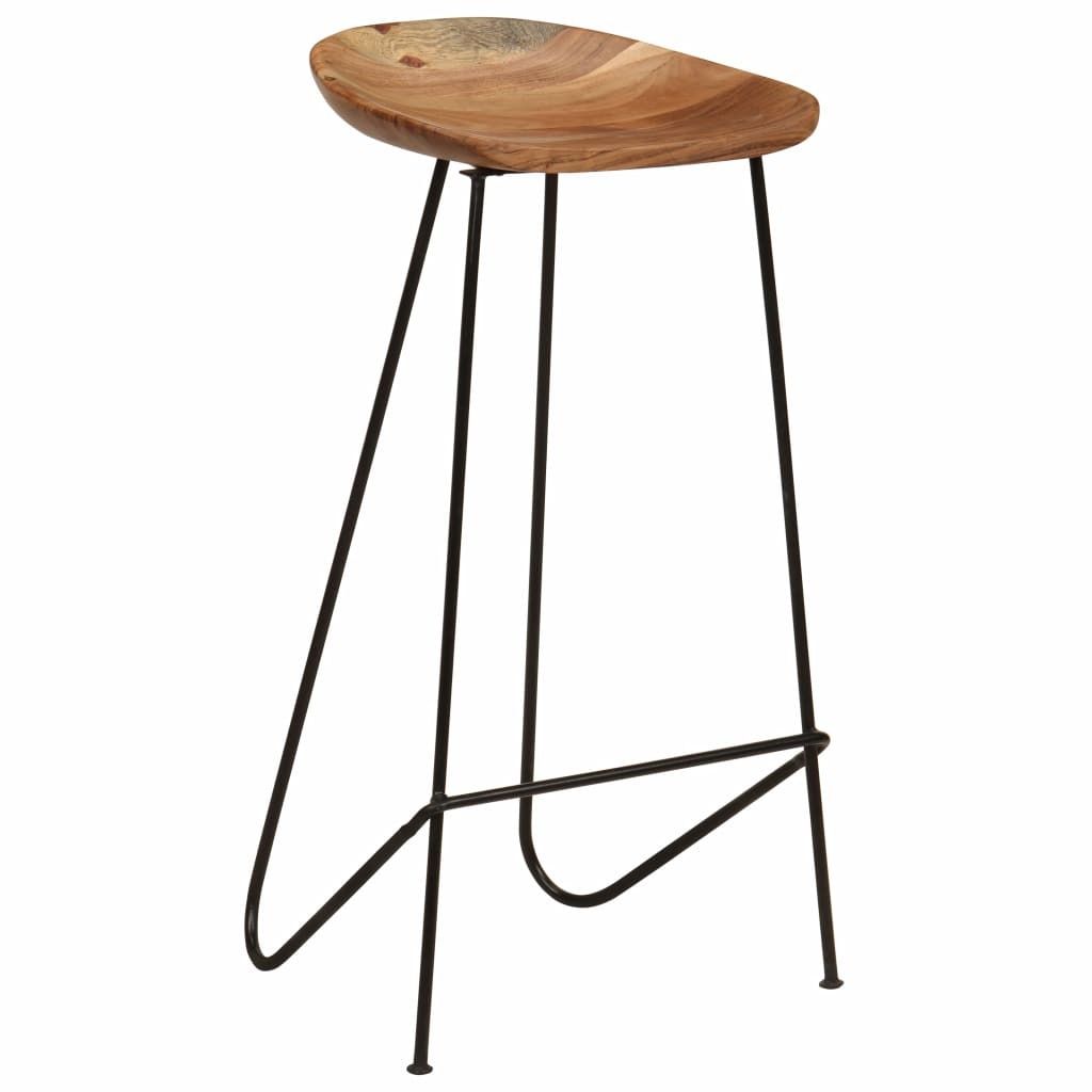 vidaXL Tabouret de bar 2 pcs. Bois massif acacia Image du produit 