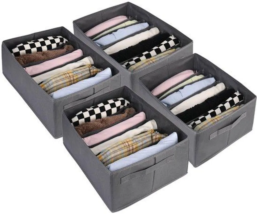 Optimisation dressing : lot de 4 séparateurs de linge pour 24 vêtements