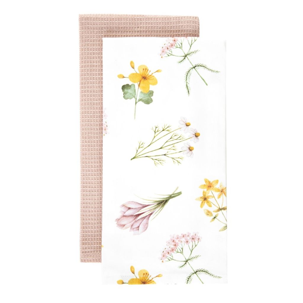 HOMLA PRIMA Küchentuch-Set mit Wiesenmotiv 2*50x70 cm