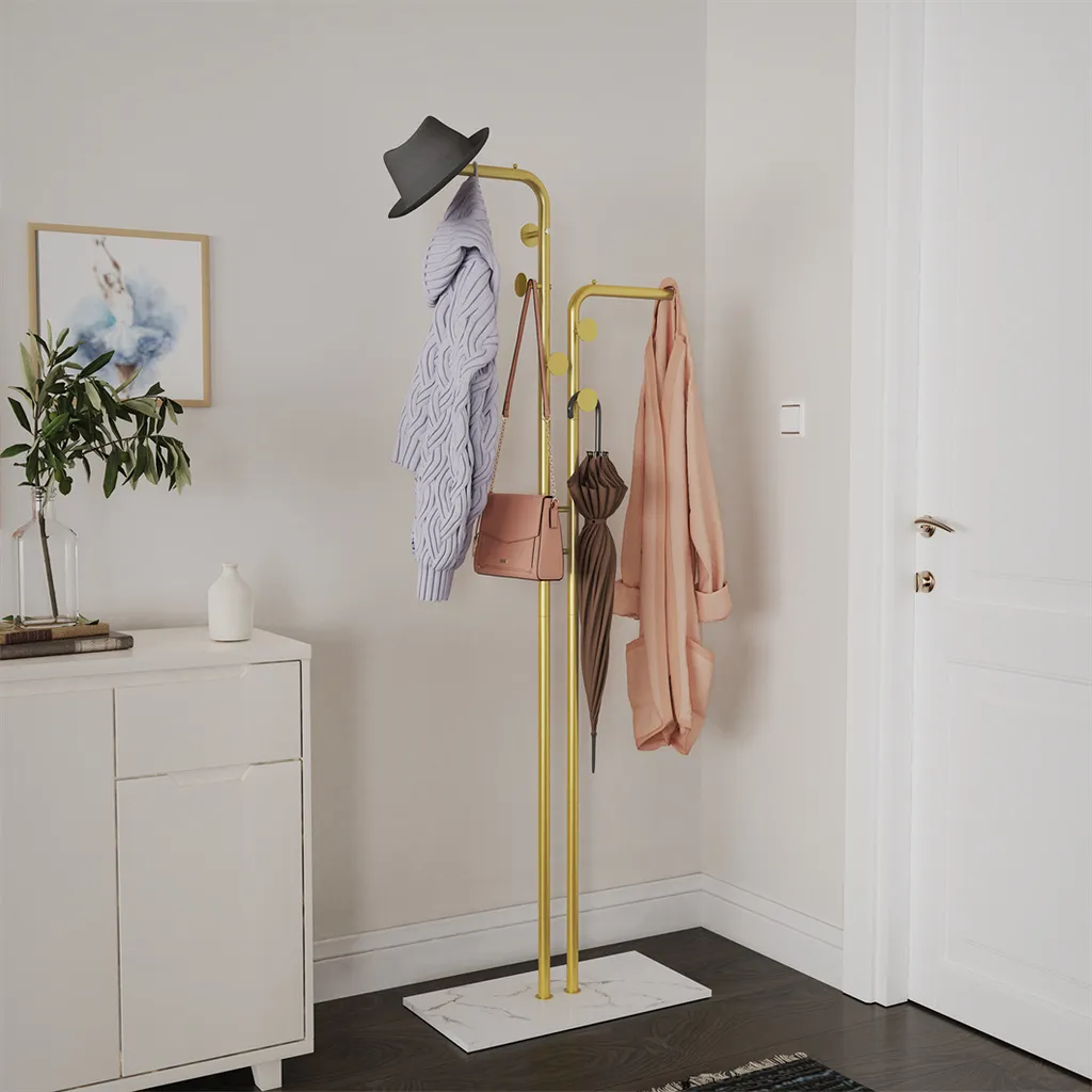 Portemanteau indépendant avec tringle à vêtements pour dressing épuré