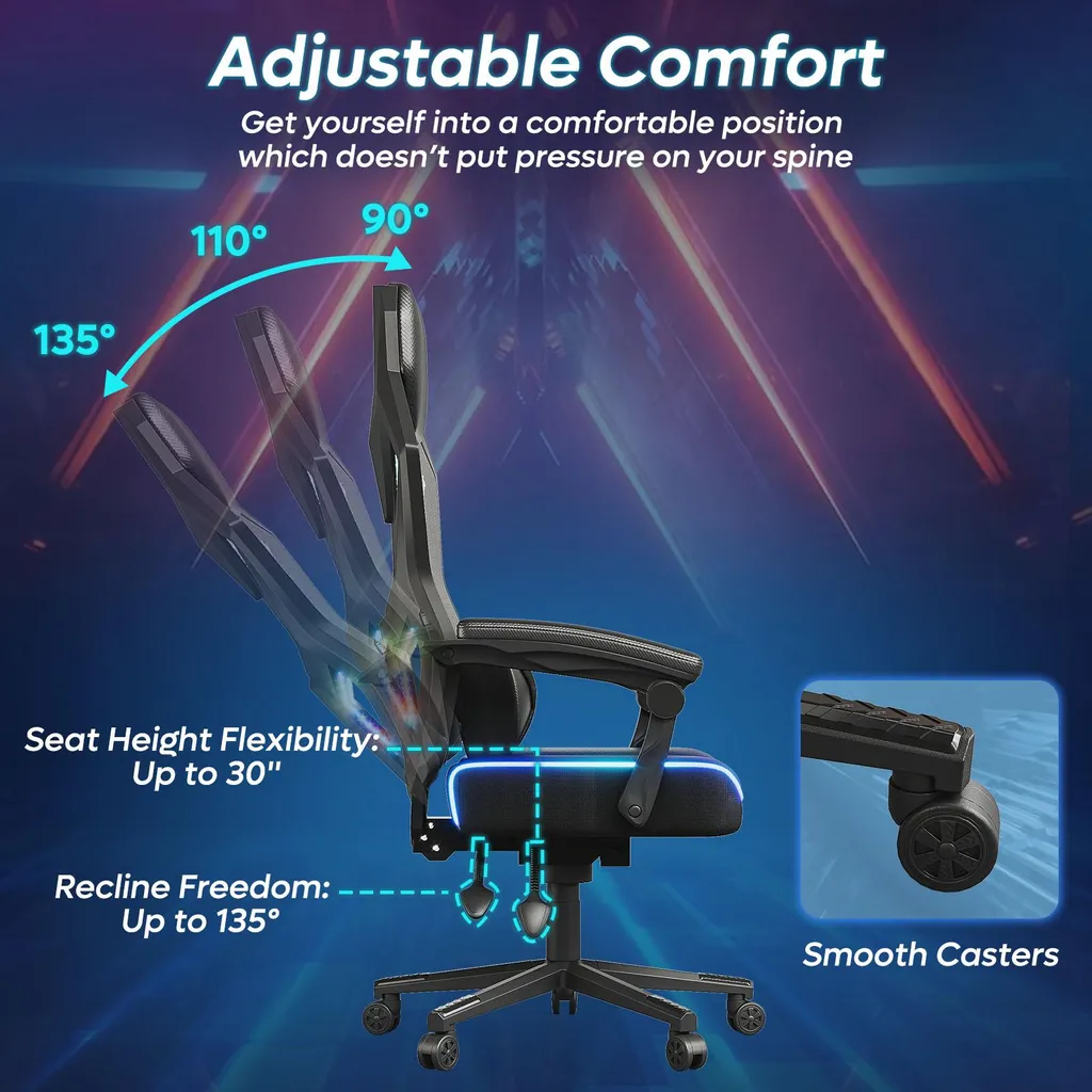 Sedia Scrivania Ergonomica Professionale - Supporto 150kg e Mesh 3D - 7