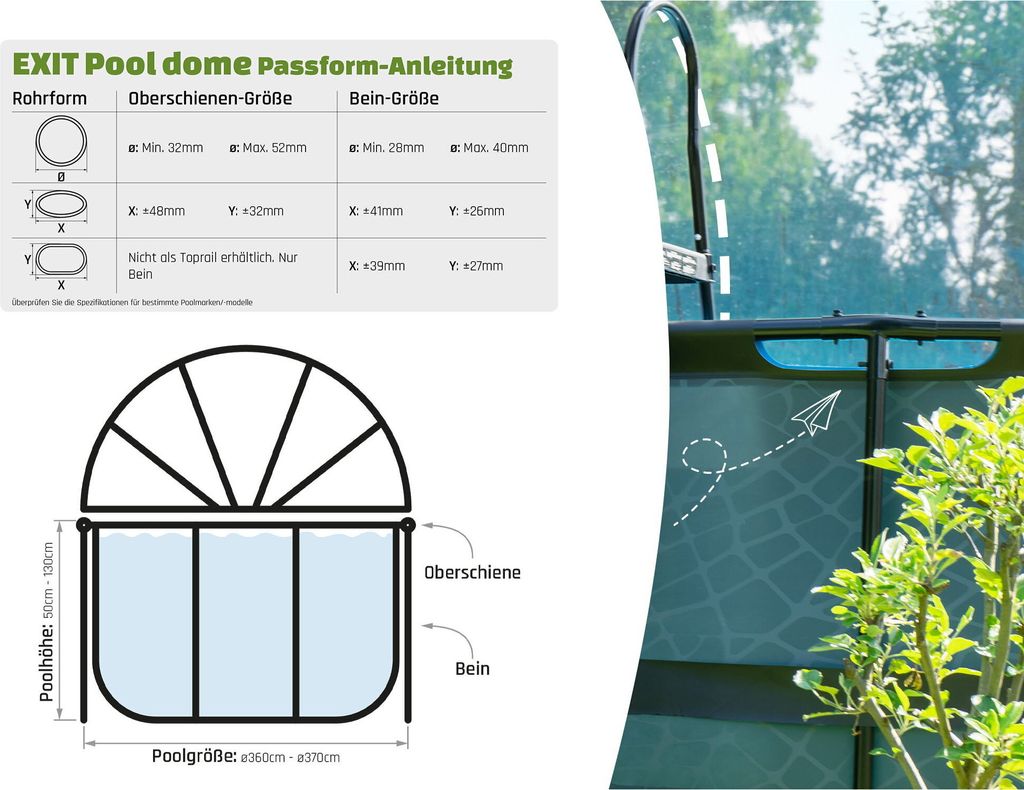 EXIT Poolabdeckung ECO ø366cm - auch für Intex/Bestway - Produktbild 6