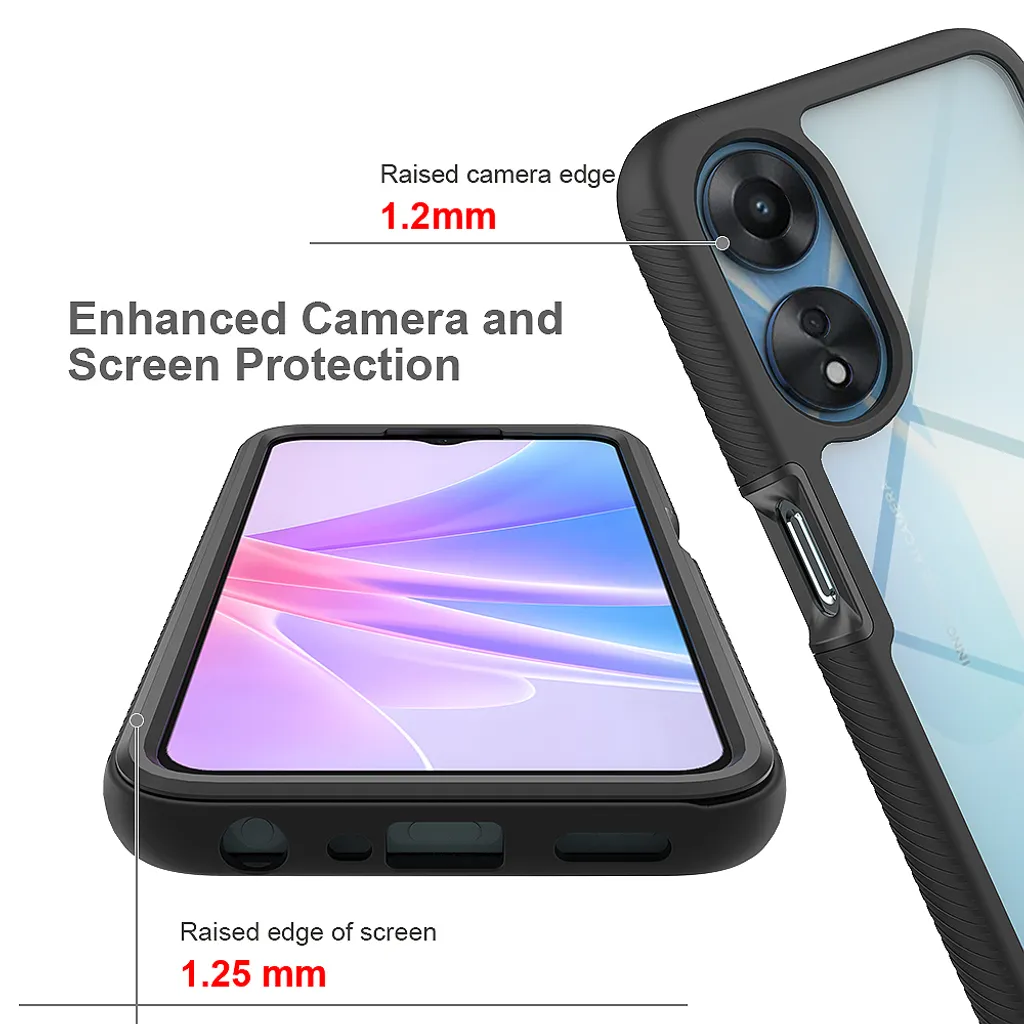 HAOYE Cover per OPPO A78 4G (6.43 Inches) con 360 Gradi Girevole Anello, Armor Custodia con Supporto Magnetico Auto, Silicone TPU e PC Protettiva Bumper Case. Blu