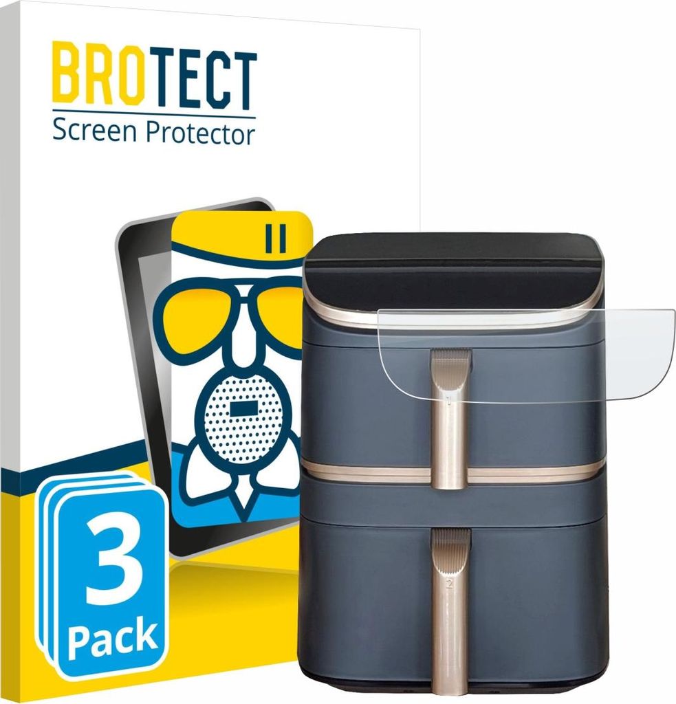 3x BROTECT Entspiegelungs Schutzglas für Cosori Turbo Tower Pro Schutzfolie Panzer Folie Glas Display Schutz matt