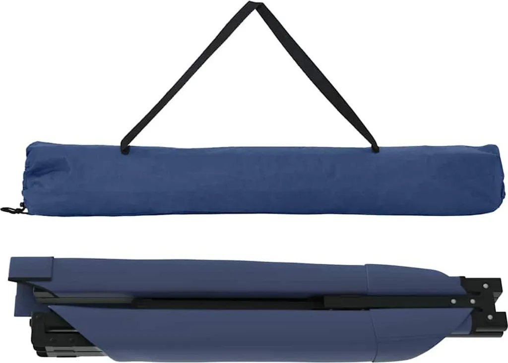 Lit de camp bleu contre le mal de dos - Couchage stable 210x80x46 cm