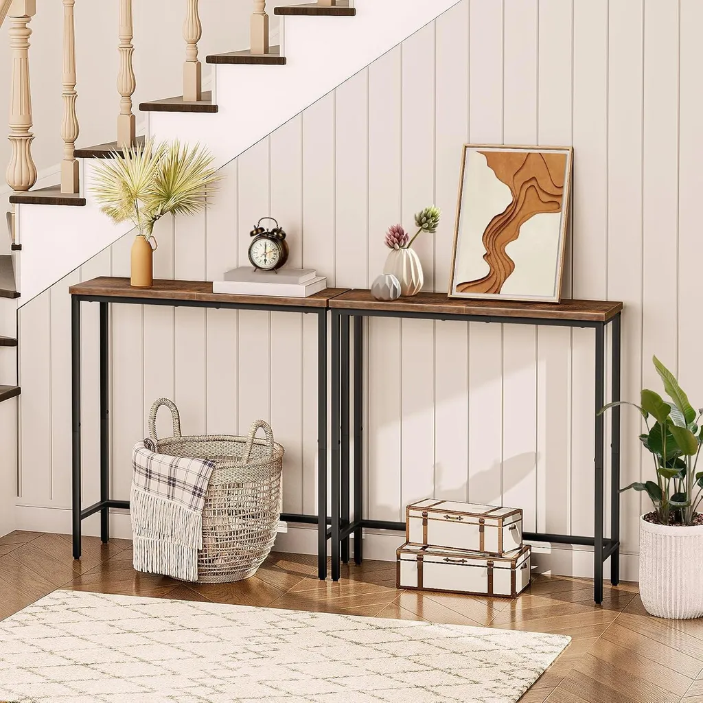 Table Console Stable pour Petits Espaces 75 cm Meuble Entrée Anti-Choc - 3