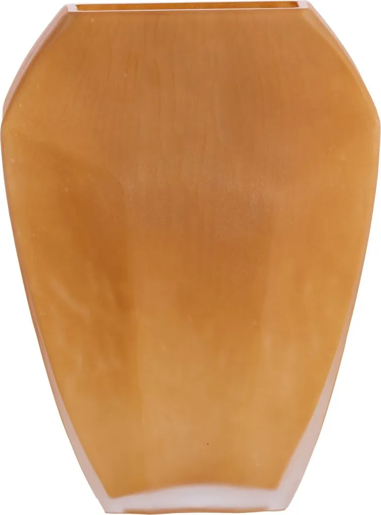 Grand vase décoratif en verre teinté caramel VIONNA pour fleurs séchées
