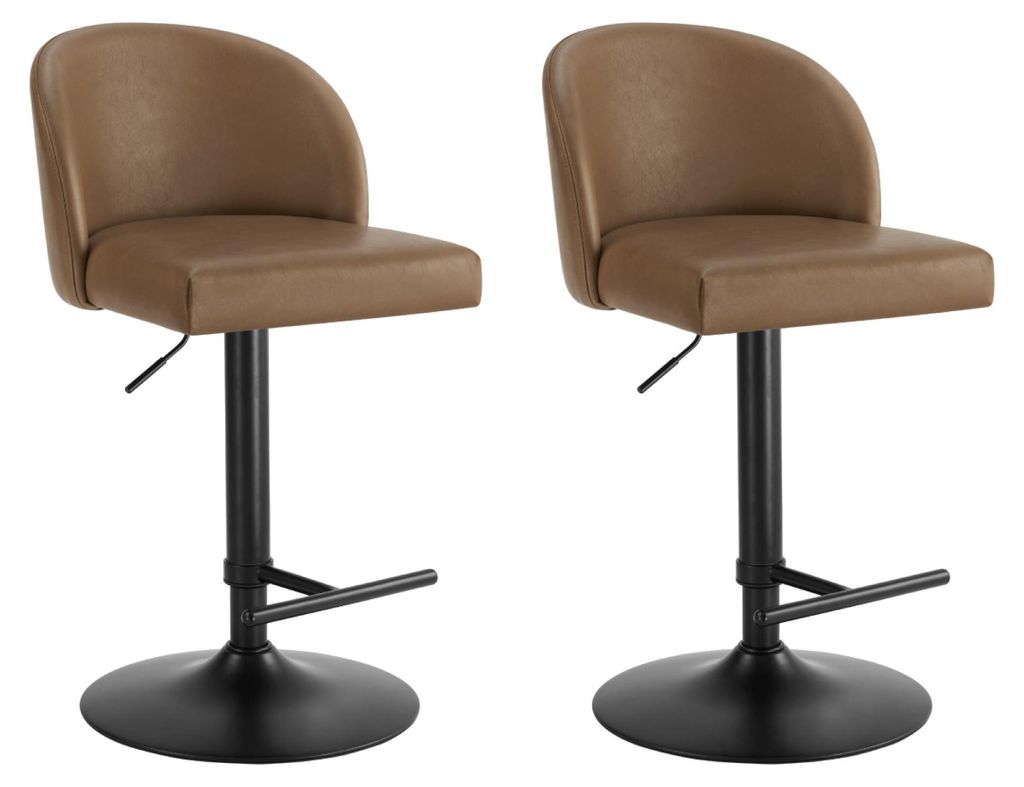 CHITA Barhocker (2 St) Barstuhl, 360° drehbar, höhenverstellbar, Sitzhöhe 63,5 - 85,5 cm