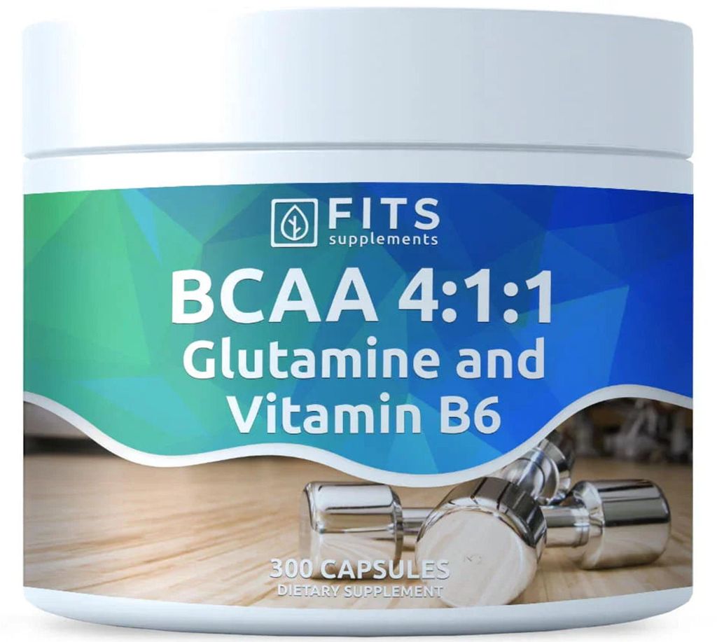 BCAA 4:1:1 mit Glutamin und Vitamin B6, 300 Kapseln Produktbild 