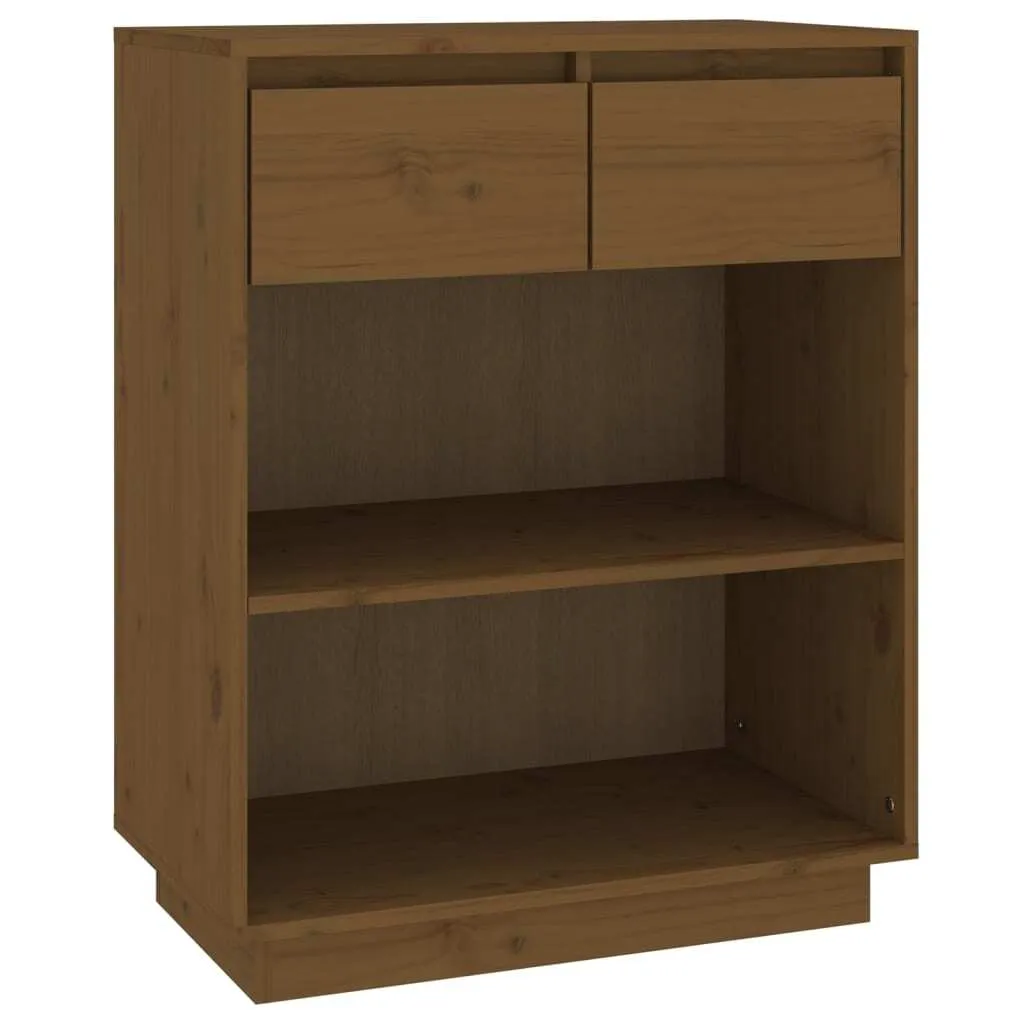 Mobile Consolle SYFAX™ Legno Massello Pino Ambrato 60x34x75 cm Ingresso