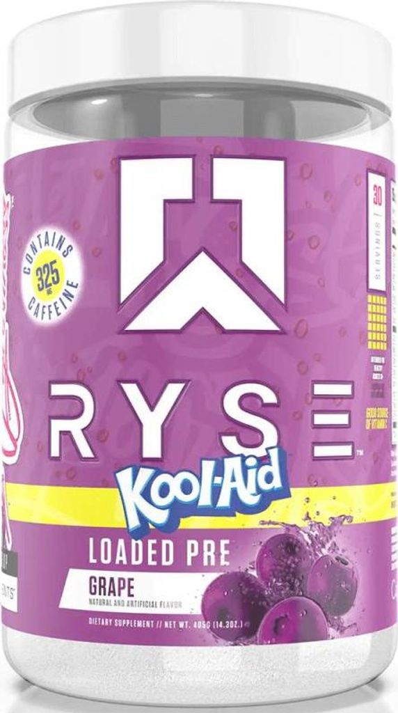 RYSE Loaded Pre (30 Serv) Kool-Aid Grape - Pre-Workout - Pre-Workout Booster