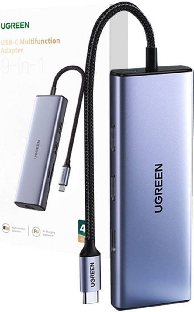 Ugreen Revodok 9W1 Adaptér Cm490 Rozbočovač Usb-C, 2x Usb-A Obrázek produktu 