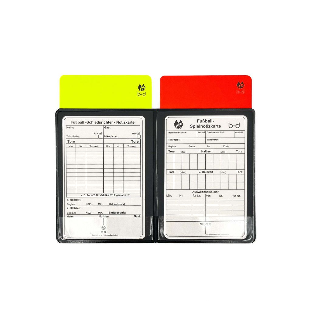 Schiri Pocket-Set mit Disziplinarkarten im Original-Maß Produktbild 