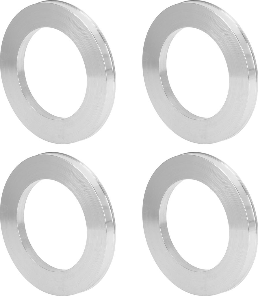 Autofelgen-Naben-Zentrierringe OD 108,1 mm bis ID 70,6 mm Räderzentrumswelle Stoßdämpfende Nabenringe aus Aluminiumlegierung Silberton Langlebig