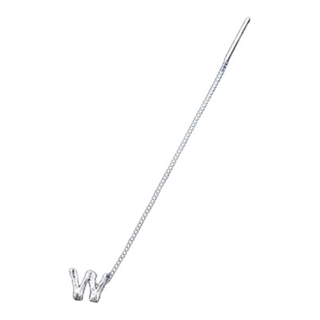 1 Stück baumelnder Ohrring, silberfarben, 26 englische Buchstaben, lange Quaste, Linie, Kette, eleganter Stil, Ohrschmuck, Kupferschmuck, Damen, b...