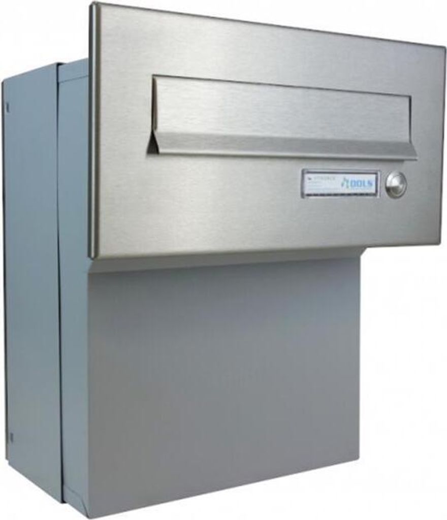 F-046 Edelstahl Durchwurfbriefkasten mit Klingel & Namensschild