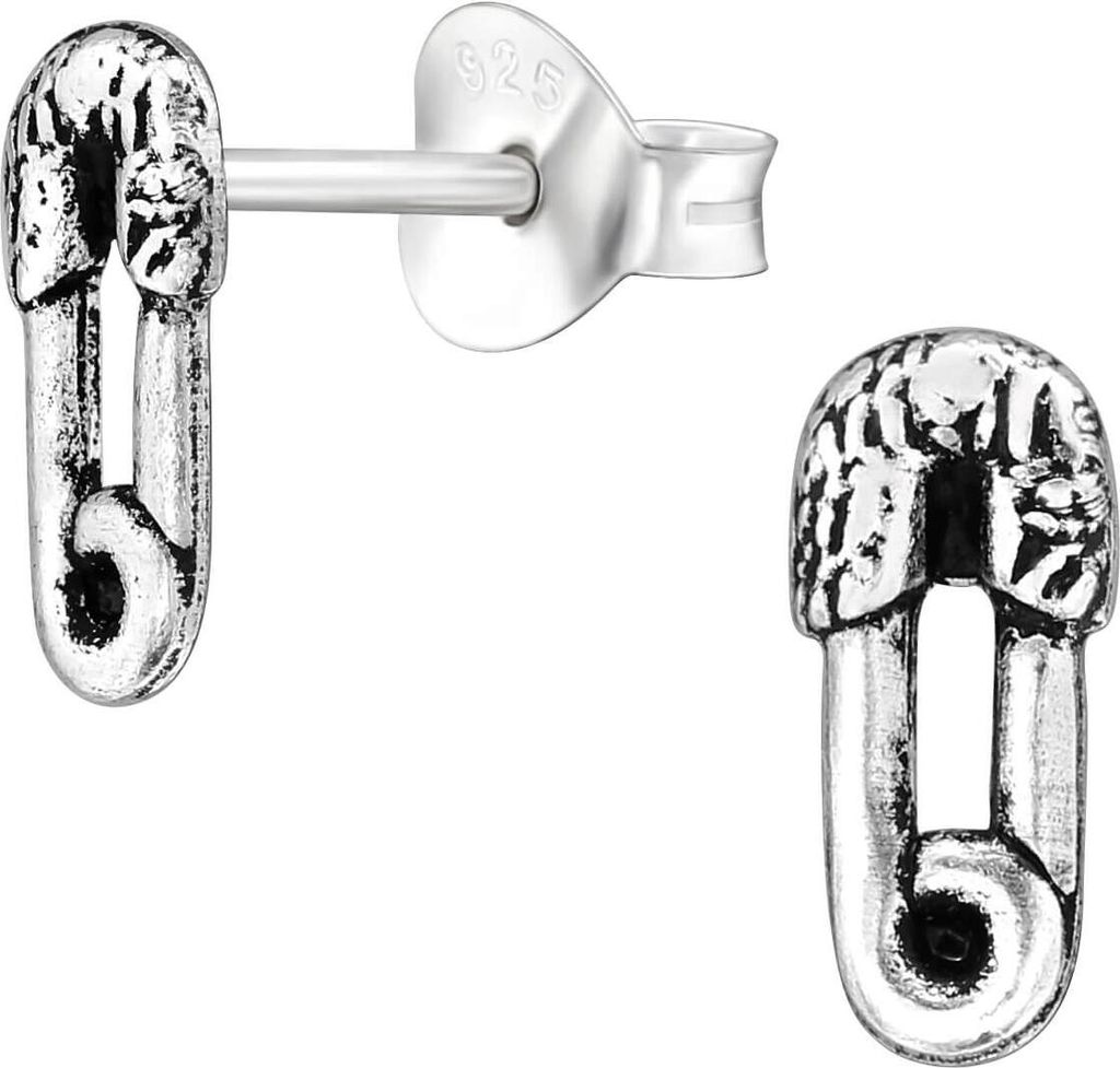 Ohrringe 925 Sterling Silber Ohrstecker mit Sicherheitsnadel