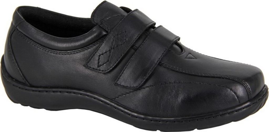 Mod Comfys - Damen Freizeitschuhe "Softie", Leder DF2251 (35,5 EU) (Schwarz)
