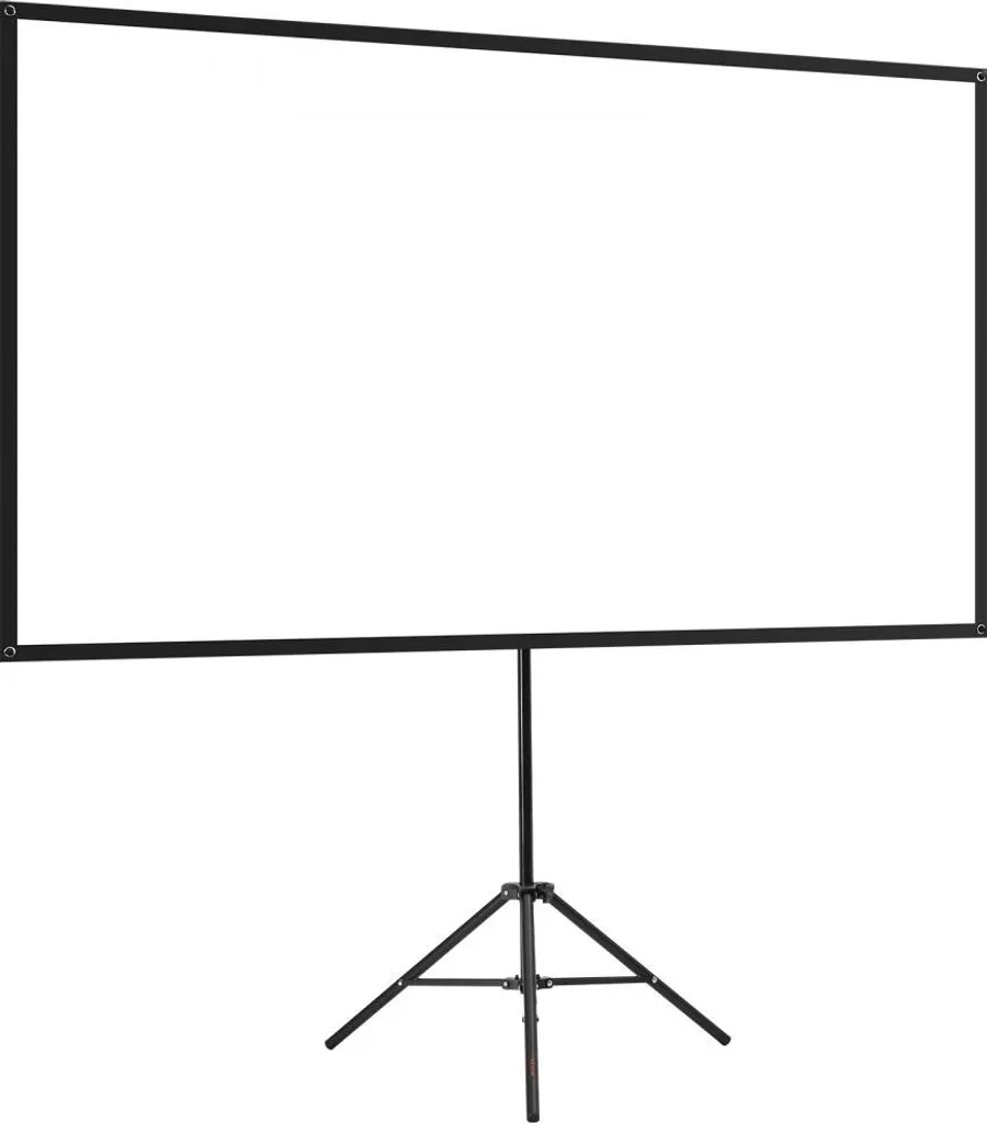 Schermo di proiezione a treppiede da 80 pollici con grandangolo da 160°, schermo per proiettore 16:9 4K HD - proiettore per interni ed esterni - schermo cinematografico portatile con borsa di trasporto per home cinema e presentazioni - 10