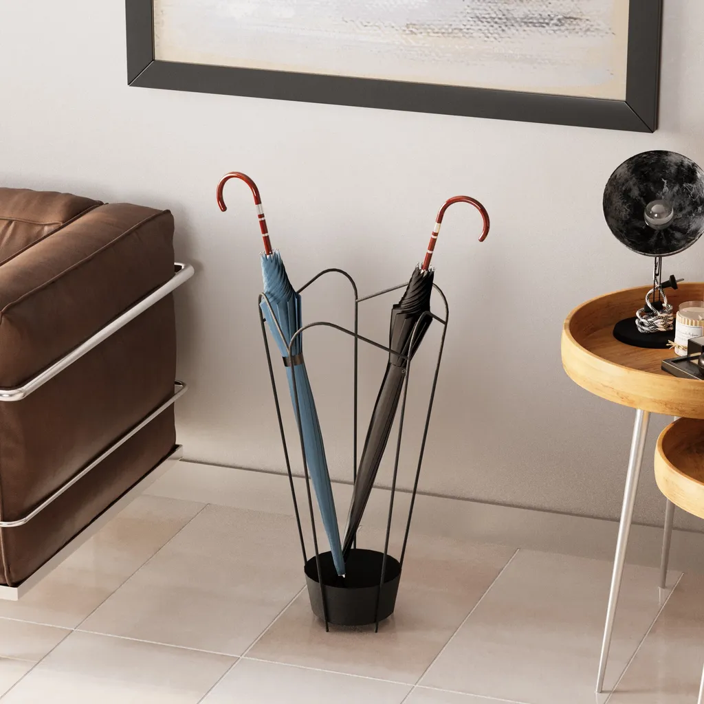 Sculpture Décorative en Métal Noir Design Moderne 60 cm Evila Originals