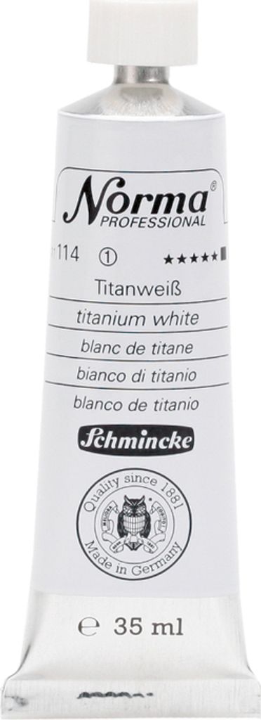 Schmincke 35ml Norma Professional Titanweiss Öl 11 114 009 Produktbild 