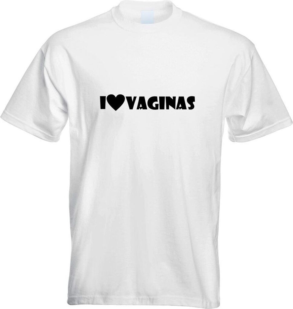 Kiwistar - T-Shirt - Weiss - I Love Vaginas Motiv Bedruckt Funshirt Design Print - mit Motiv Bedruckt - Funshirt Design - Sport - Freizeit - Herren...