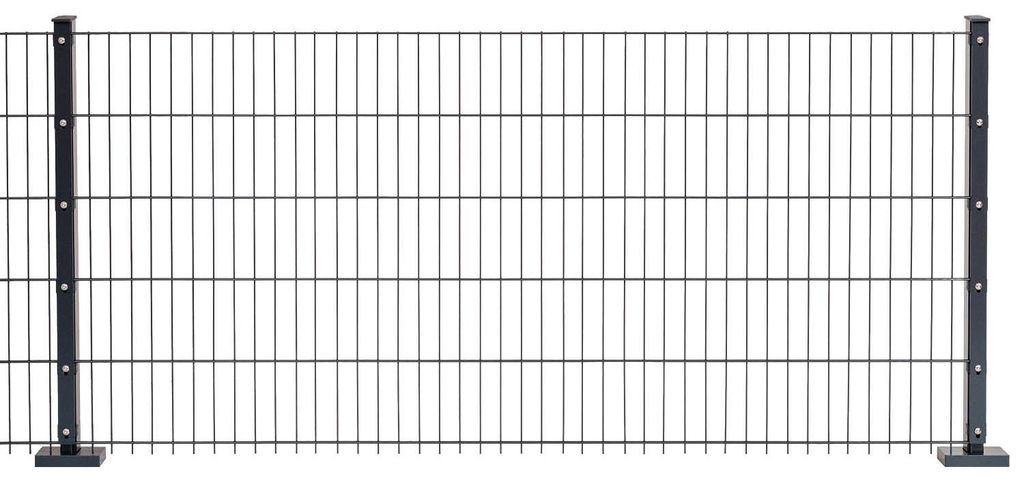 Doppelstabmattenzaun David 6/5/6 mm - Ausführung: anthrazit beschichtet, Höhe: 183 cm, Länge: 251 cm