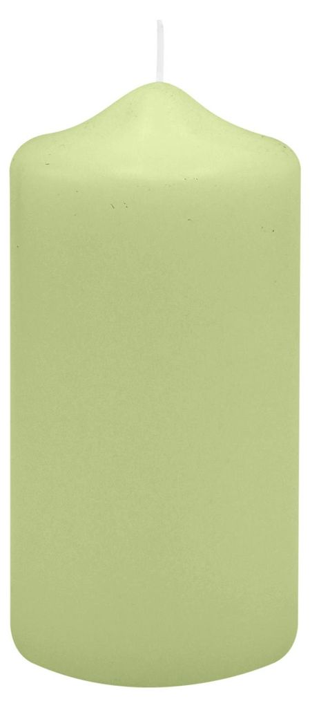 Spitzkopf-Stumpenkerzen Kiwi 100 x Ø 90 mm, 6 Stück
