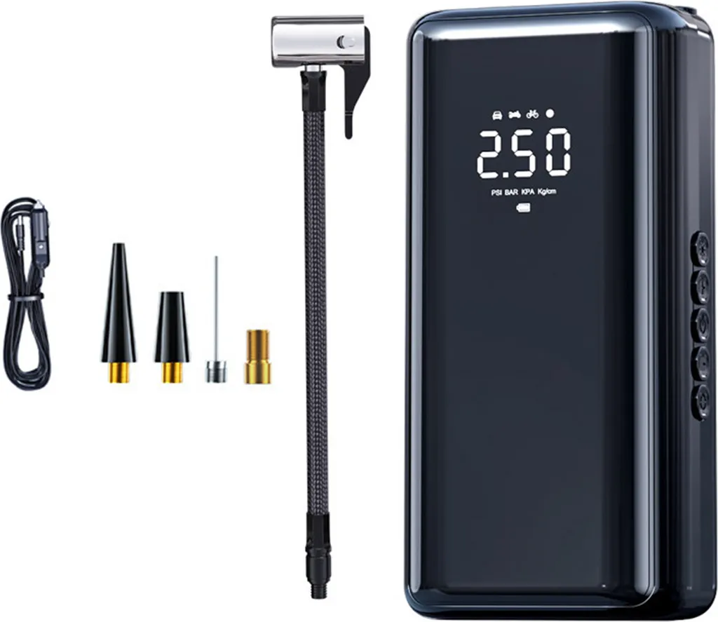 Gonfleur de pneu portable pour voiture et vélo avec batterie 4500mAh 150PSI