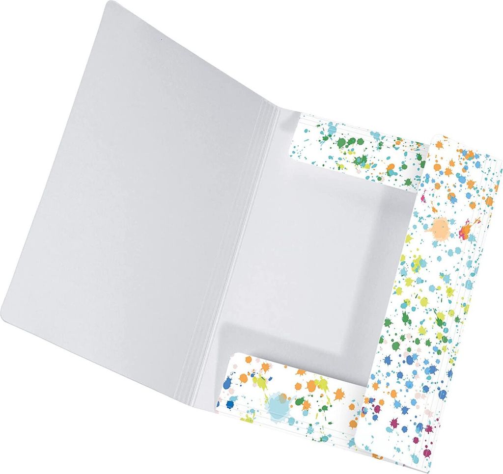 Original Falken Sammelmappe Kinder. Aus extra starkem Karton mit 3 Klappen und Gummiband für DIN A3 Motiv Kleckse Aufbewahrungs-Zeichen-Mappe für...