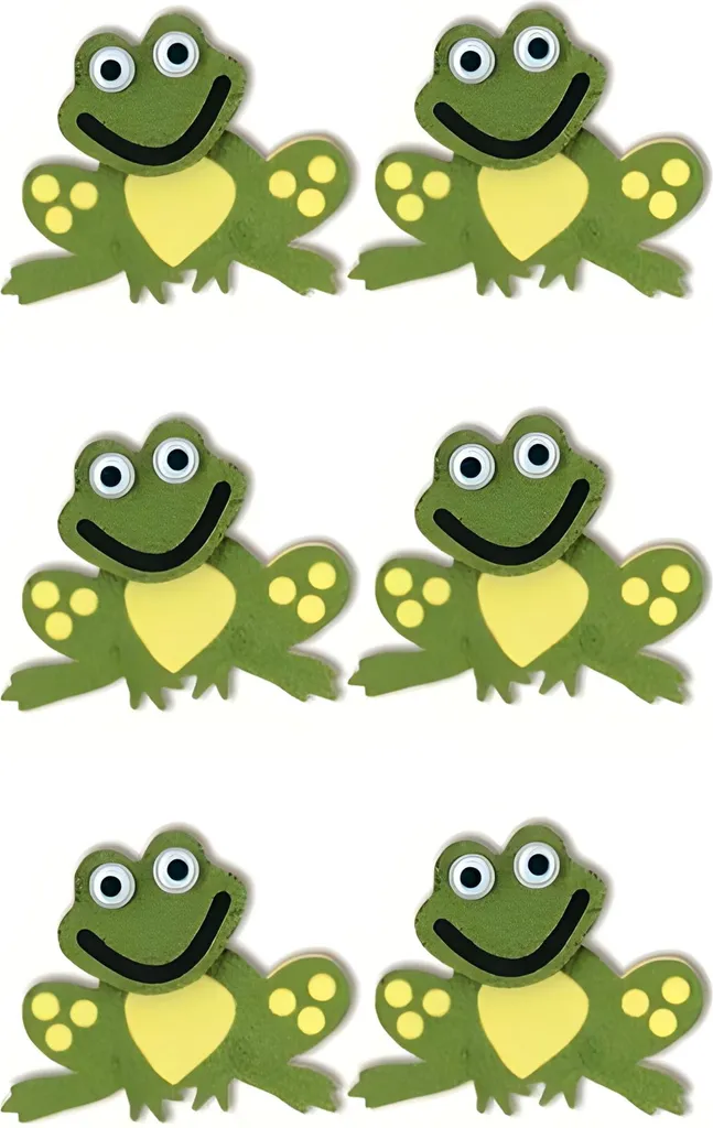 Planche de stickers grenouilles Heyda Stick-On's-Mix 7,5 x 16,5 cm
