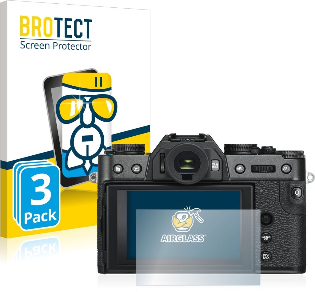 3x BROTECT Schutzglas für Fujifilm X-T30 ll Schutzfolie Panzer Folie Glas Display Schutz klar