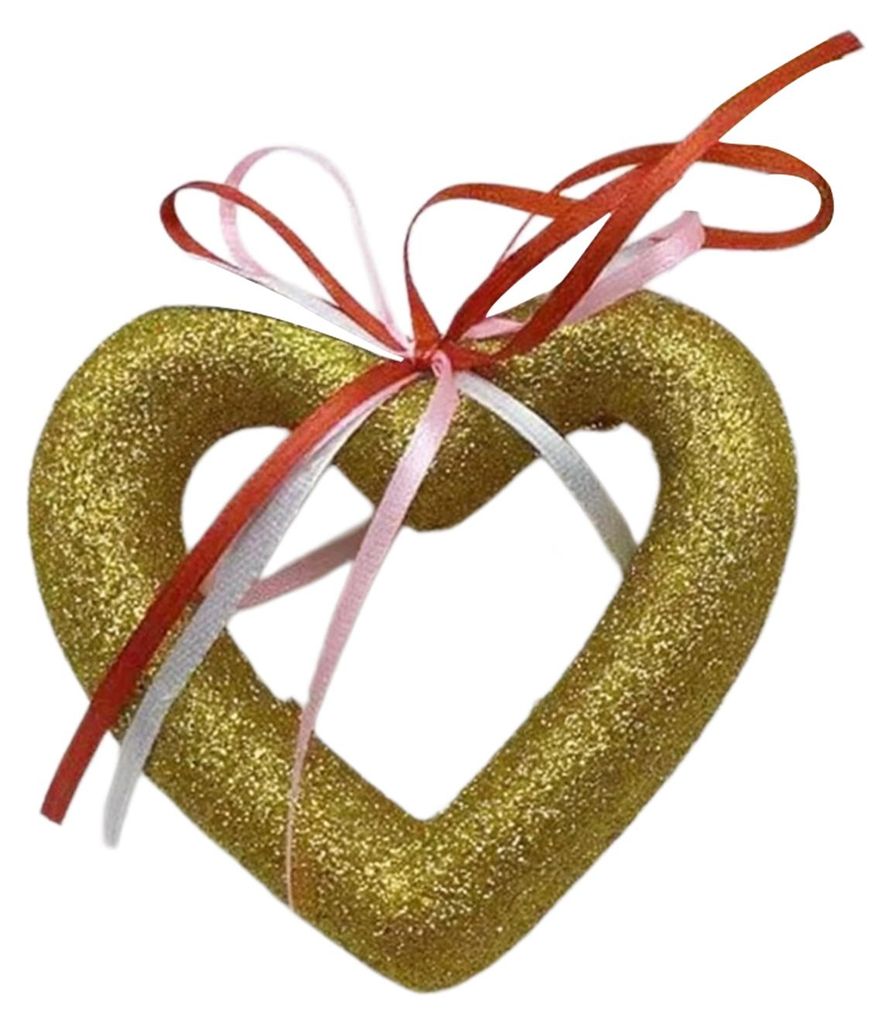 Glitzerndes Schaumstoff-Herzornament für Valentinstag, Hochzeit, Feiertage, Party, Baumkranz, Haustür, Wanddekoration, 3D, große Herzform mit Sc...