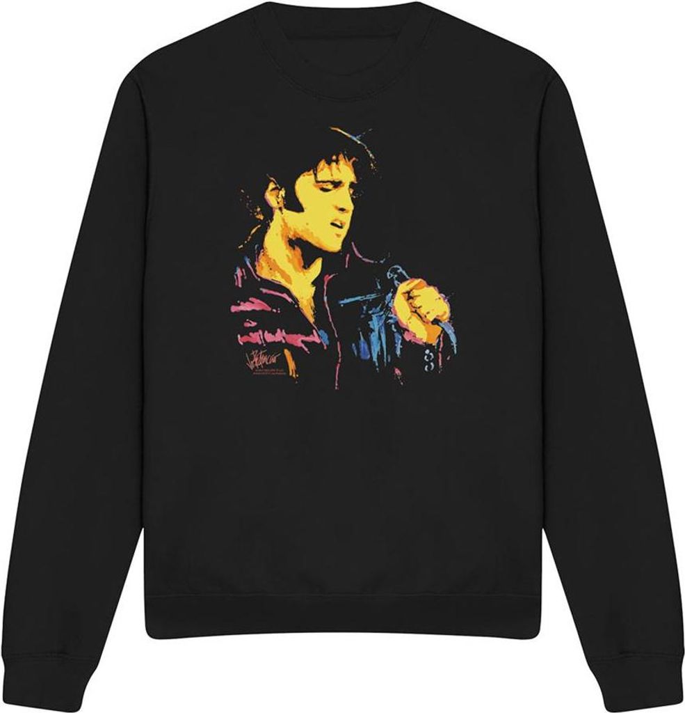 Elvis Presley - Sweatshirt für Herren/Damen Uni TV32347 (S) (Schwarz)
