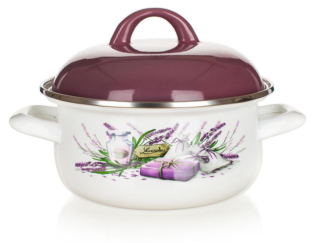 BANKETT Kasserolle emailliert LAVENDEL 22 cm, 2,9 l Produktbild 