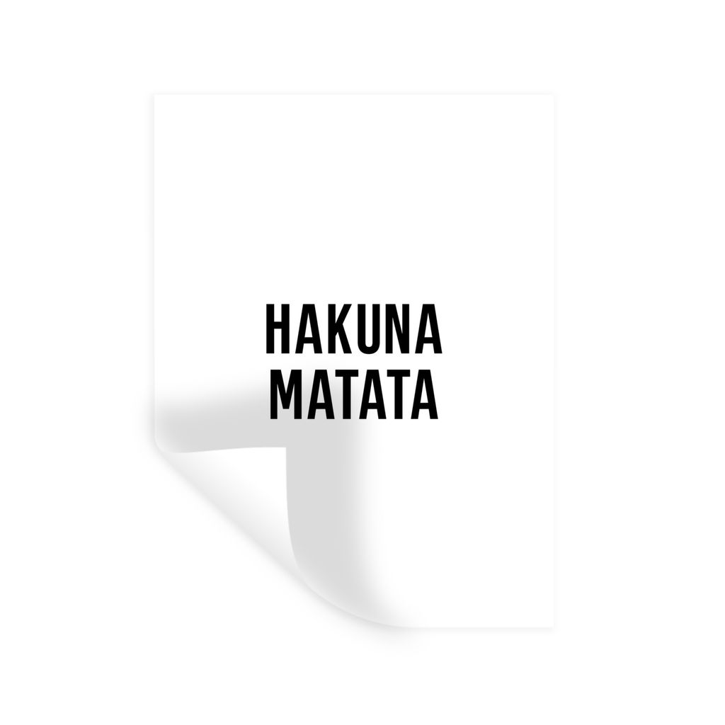MuchoWow Wandtattoo Wandsticker Wandaufkleber Zitate - Hakuna matata - Kinder - Baby - Text 60x80 cm Selbstklebend und Repositionierbar - Reposit...