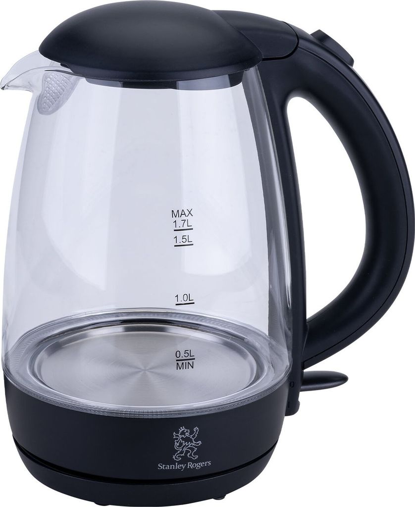 Stanley Rogers Glas-Wasserkocher mit 1,7L Kapazität und blauer LED-Betriebsanzeige Modern, sicher und ideal für jede Küche