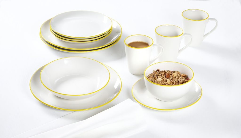 Speiseteller 26,5cm 6er Set Adela gelb