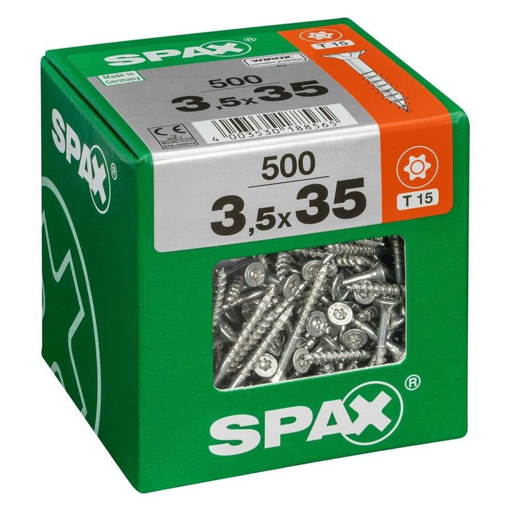 Spax Universalschrauben 3.5 x 35 mm TX 20 - 500 Stk. Produktbild 