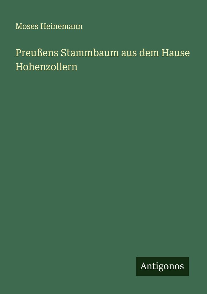 Preußens Stammbaum aus dem Hause Hohenzollern