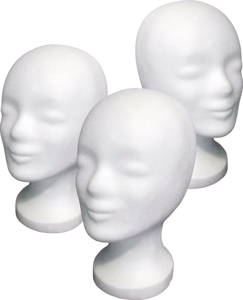 3 x FP Styroporkopf Standard weiß - TOP Markenqualität Produktbild 